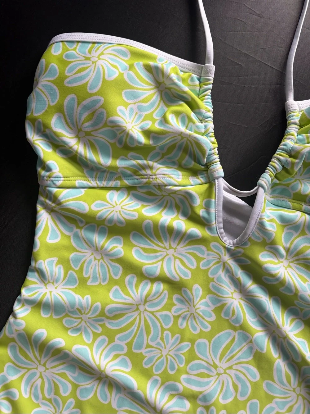 Ninety nine Lime Green Floral One-Piece Swimsuit